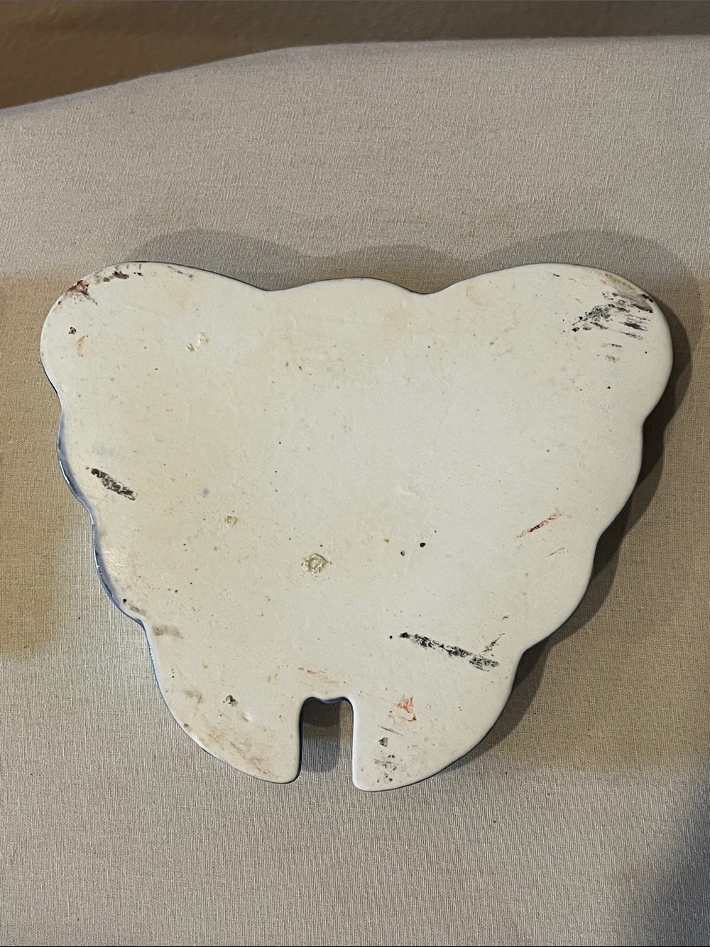 Ceramic Butterfly Moth Trinket Box With Tray Inserts - Picture 6 of 11